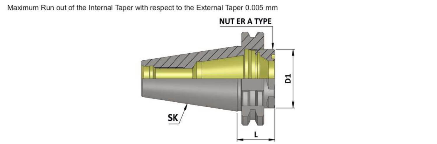 DV40 ER32A 32.00 ER Collet Chuck (AD) (Balanced to G6.3 15000 RPM) (DIN 6499)